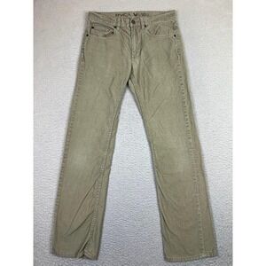 RVCA Pants Mens 30 Khaki Corduroy Straight Leg Relaxed Fit Casual